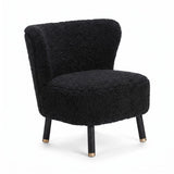 Emil Loungesessel | Premium Lammfell | Kurzhaar Schwarz