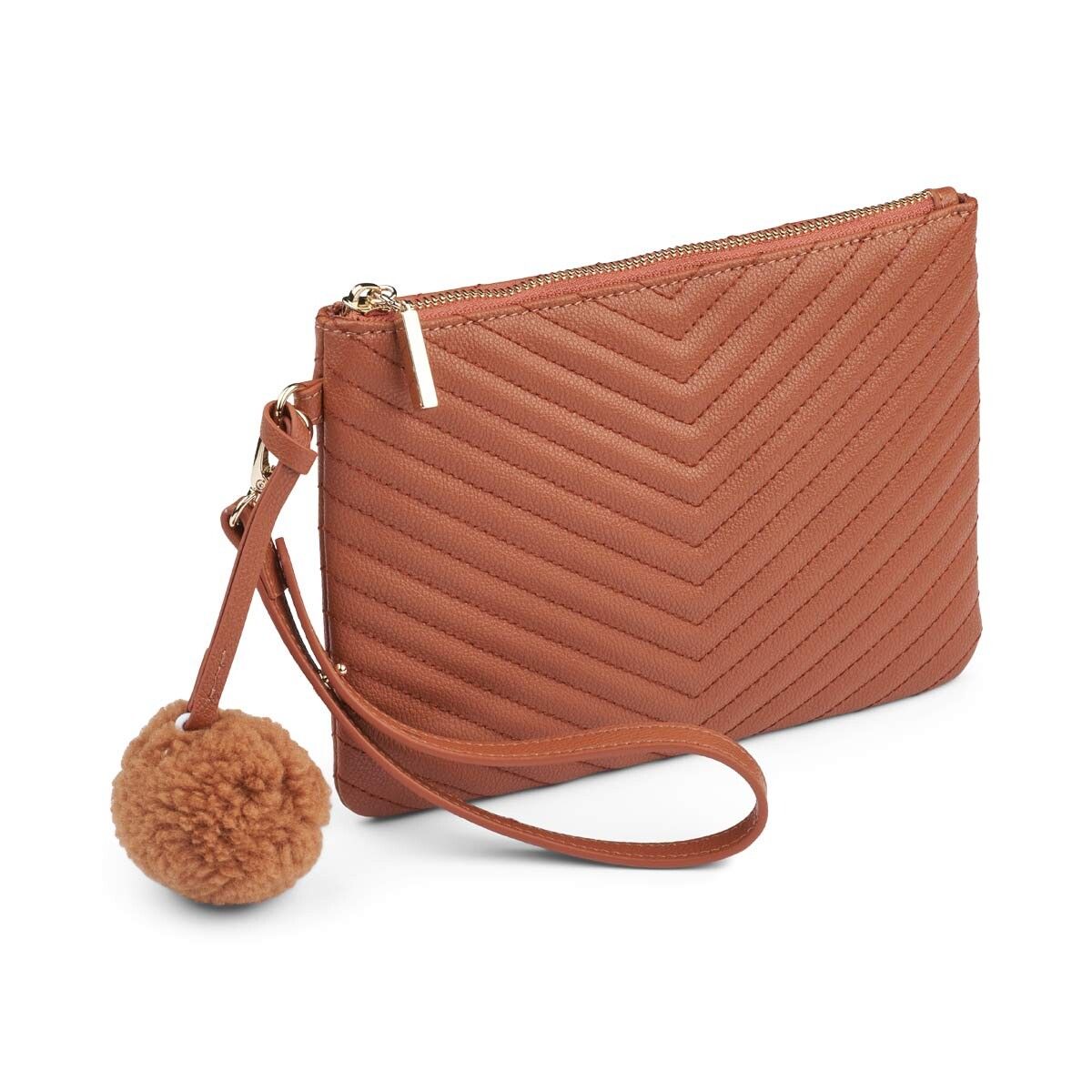 Helene Clutch | Lammleder Lederbraun