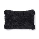 Lammfellkissen | Kurzhaar | Neuseeland | 100% Wolle | 52x52 cm | 34x52 cm Kohle/Schwarz