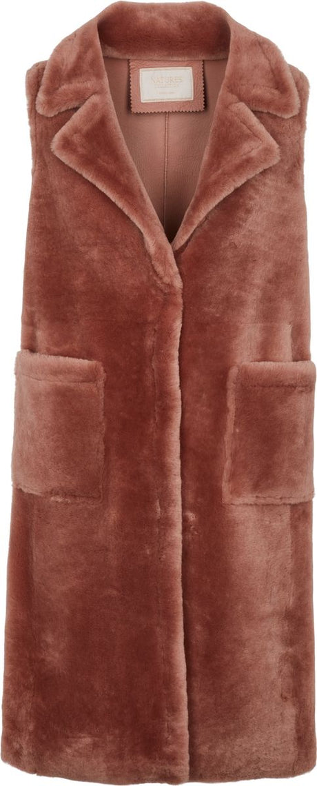 Raelynn Weste | Shearling Lammfell Mocca