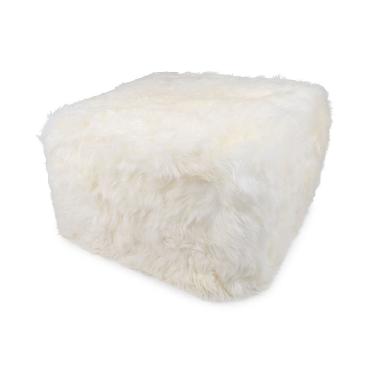 Lammfellpouf | Langhaar | Neuseeland | 50x50x32 cm