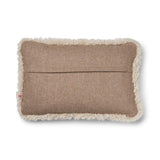 Wollkissen | 100% Wolle | Fellborte | 34x52 cm Beige/Leinen