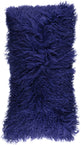 Lammfellkissen | Tibet | 28x56 cm Marineblau