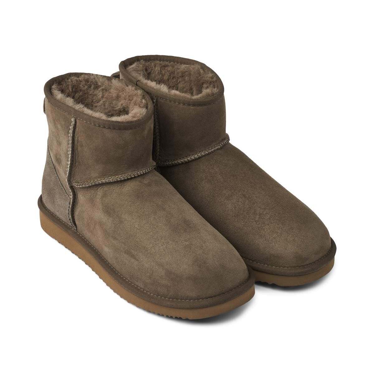Lammfell Stiefelette Mini | Damen | Größe 35-42 Heckengrün