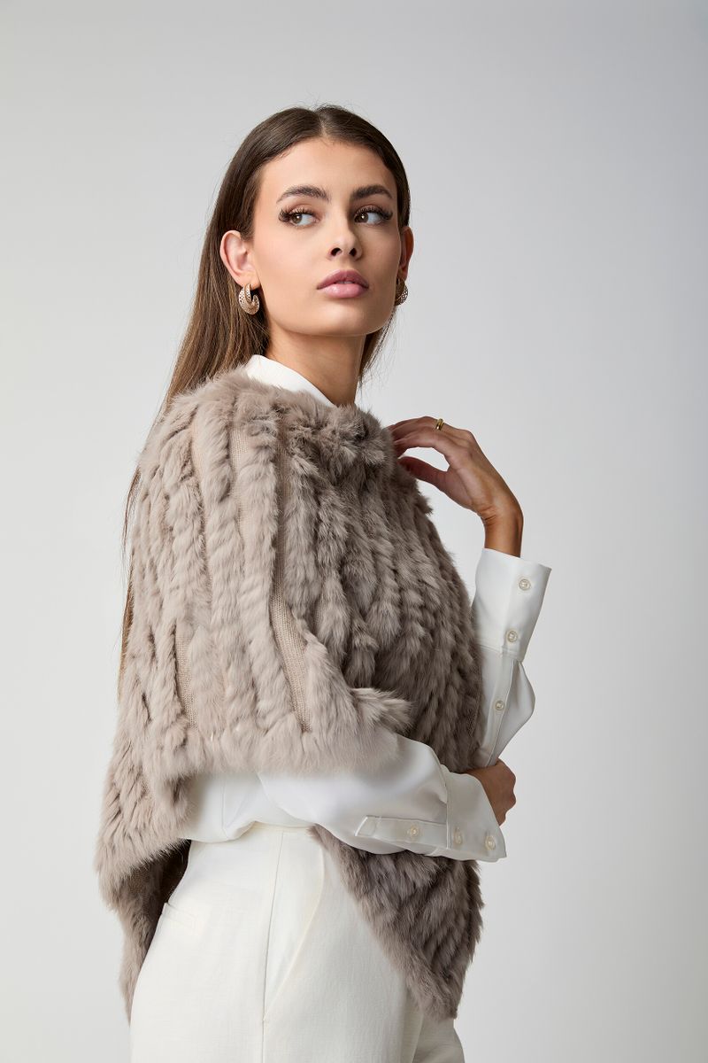 Molly Poncho | Kaninchen Schwarz
