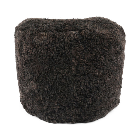 Lammfellpouf Premium | Kurzhaar | Neuseeland | D41x31 cm Schokolade