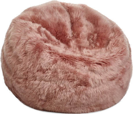 Lammfell Sitzsack Premium | langhaar | Neuseeland | 73x74 cm Rosa