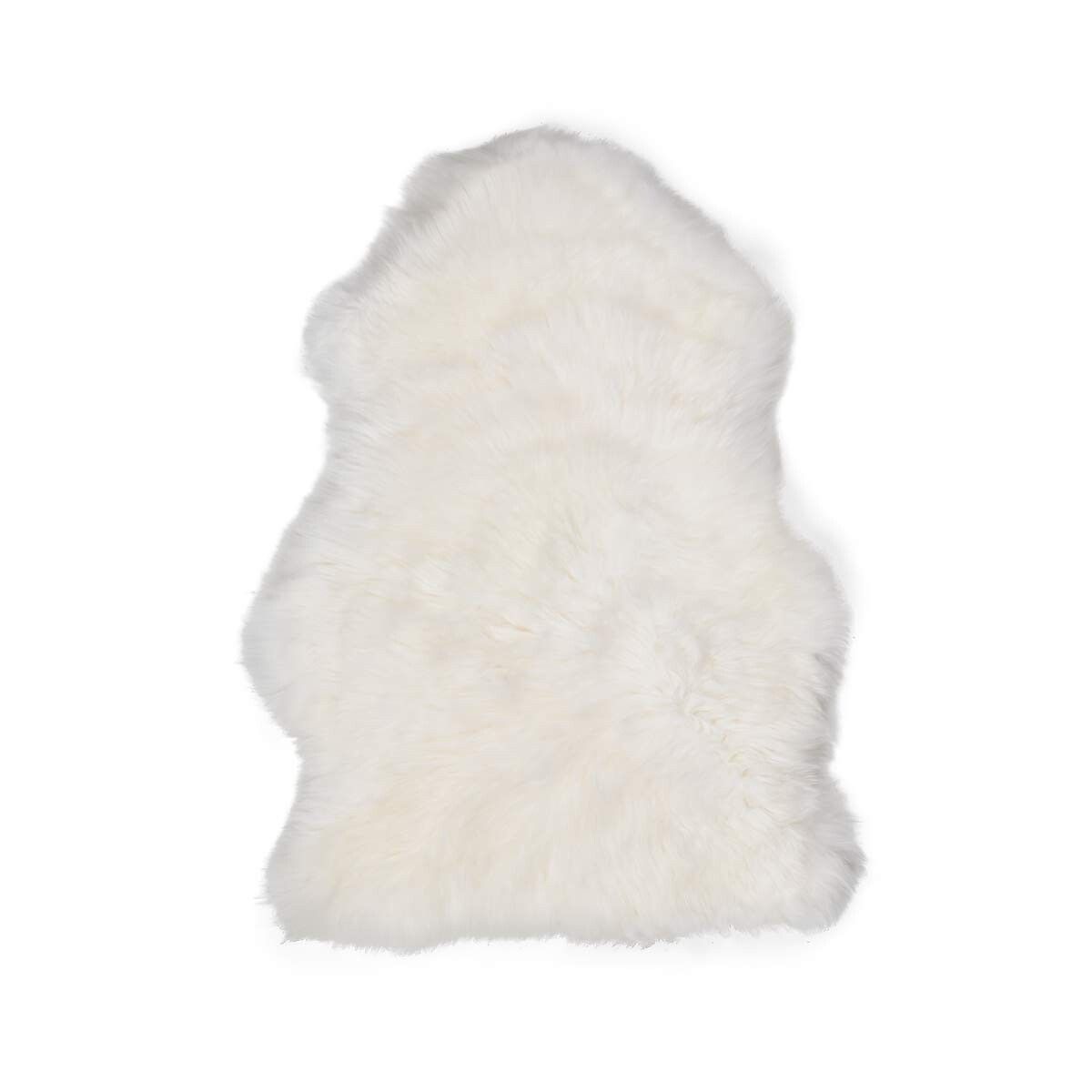 Merino Lammfell | Langhaar | Neuseeland | Mini | 65x45 cm Weiß