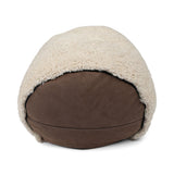 Lammfellpouf Premium | Kurzhaar | Neuseeland | D41x31 cm Perlweiß