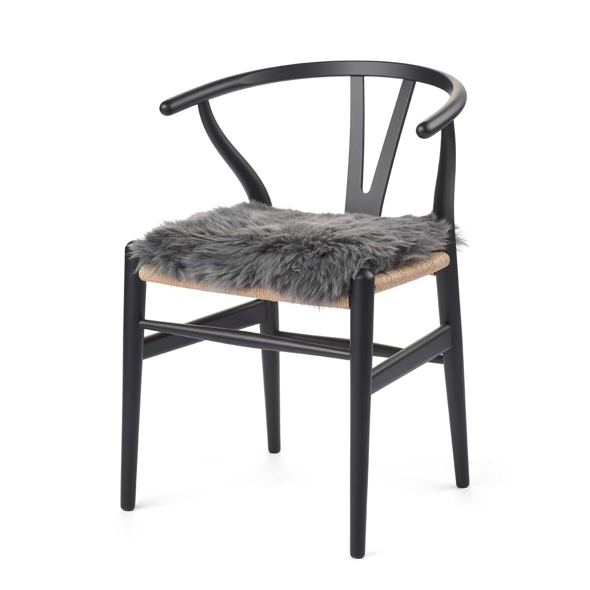 Lammfell Stuhlauflage | Langhaar | Neuseeland | 37x37 cm Sitzkissen | Sheepskinhouse.ch