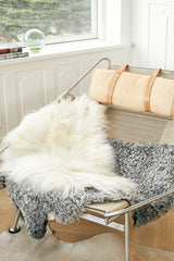 Lammfell | Langhaar Premium | Island | 100-120x60 cm Weißlich