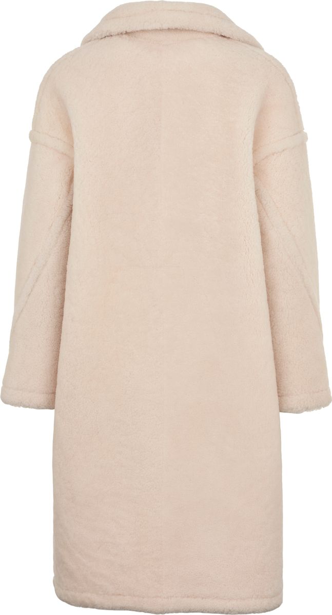 Lammfellmantel Savannah | Damen | Lammwolle Schoko/Beige