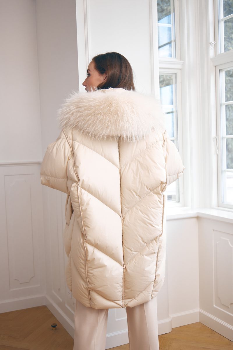 Mikala Mantel | Gänsedaunen, Fuchs Jacken | Sheepskinhouse.ch