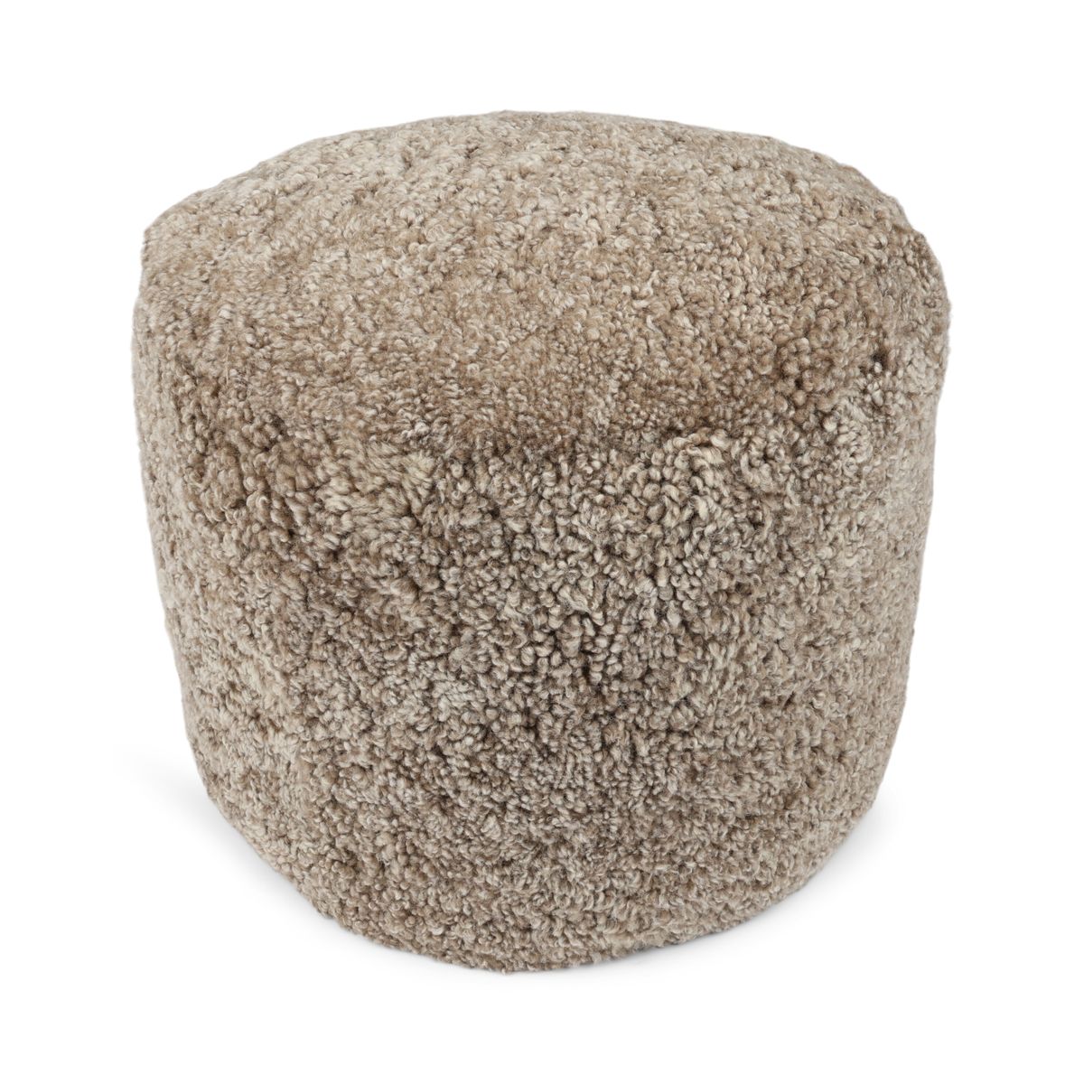 Lammfellpouf Premium | Kurzhaar | Neuseeland | D41x31 cm Sand