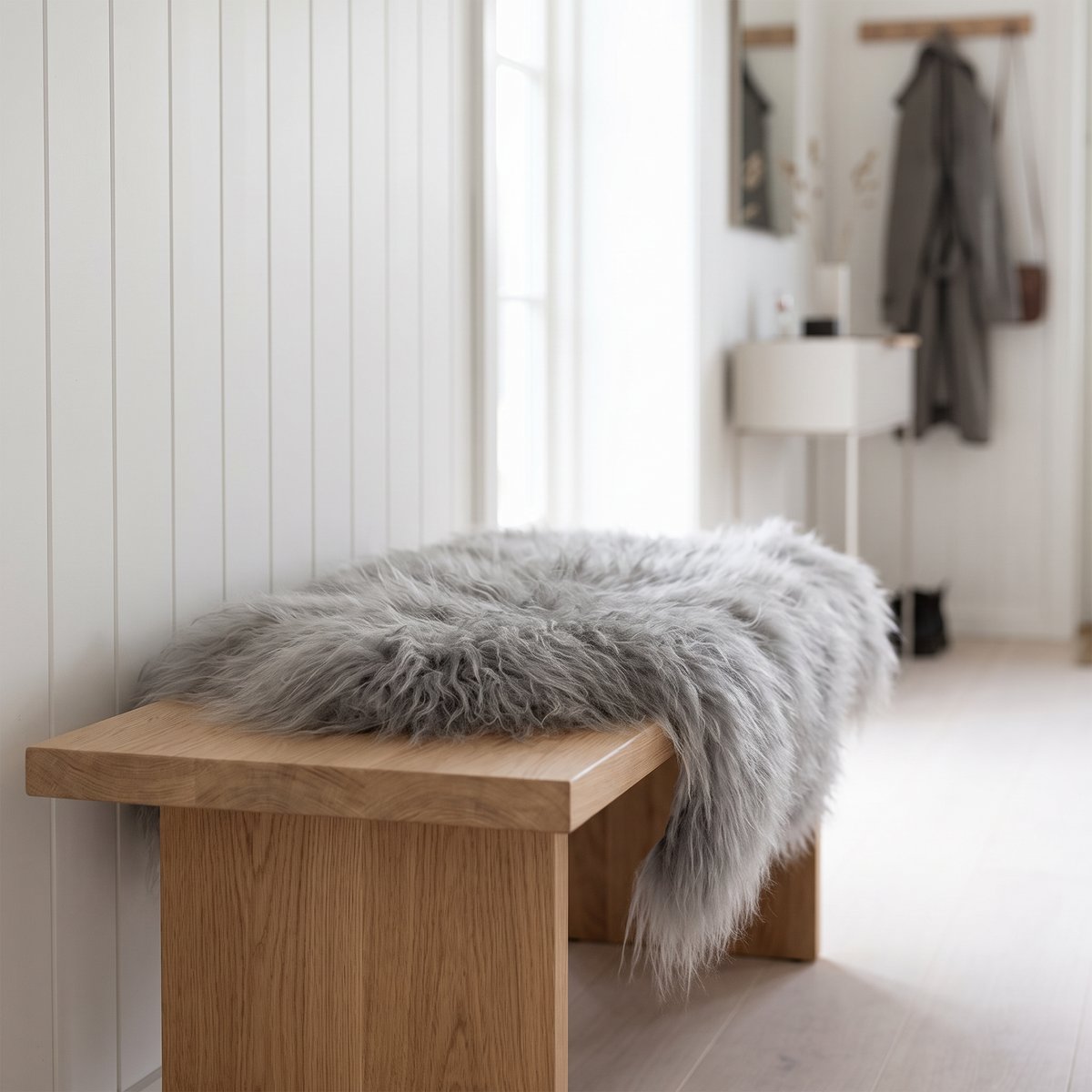 Schaffell | Langhaar | Island | Eingefärbt | 90 + cm