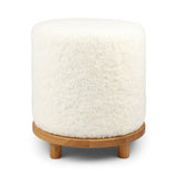 Simon Pouf | Kurzhaar | Neuseeland | D46x52 cm Weiß