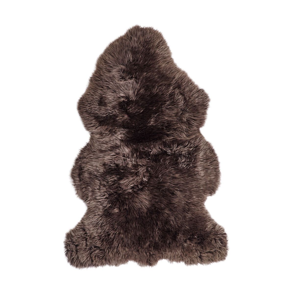 Merino Premium Lammfell | Langhaar | Neuseeland | 80x60 cm Walnuss