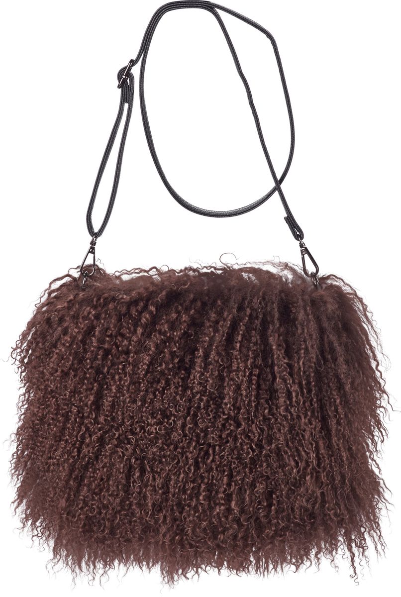 Lammfell Handtasche Jasmin | Tibet | Lockig Kaffeebohne