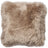 Lammfellkissen | Langhaar | Neuseeland | 45x45 cm Taupe