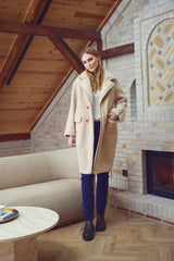 Jill Mantel | Shearling Beige