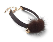 Nicki Armband | Nerz, Leder Modeaccessoire | Sheepskinhouse.ch