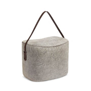 Hocker mit Henkel | Brasilien | Hochwertiges Kalbsleder | 45x35x38 cm Poufs | Sheepskinhouse.ch