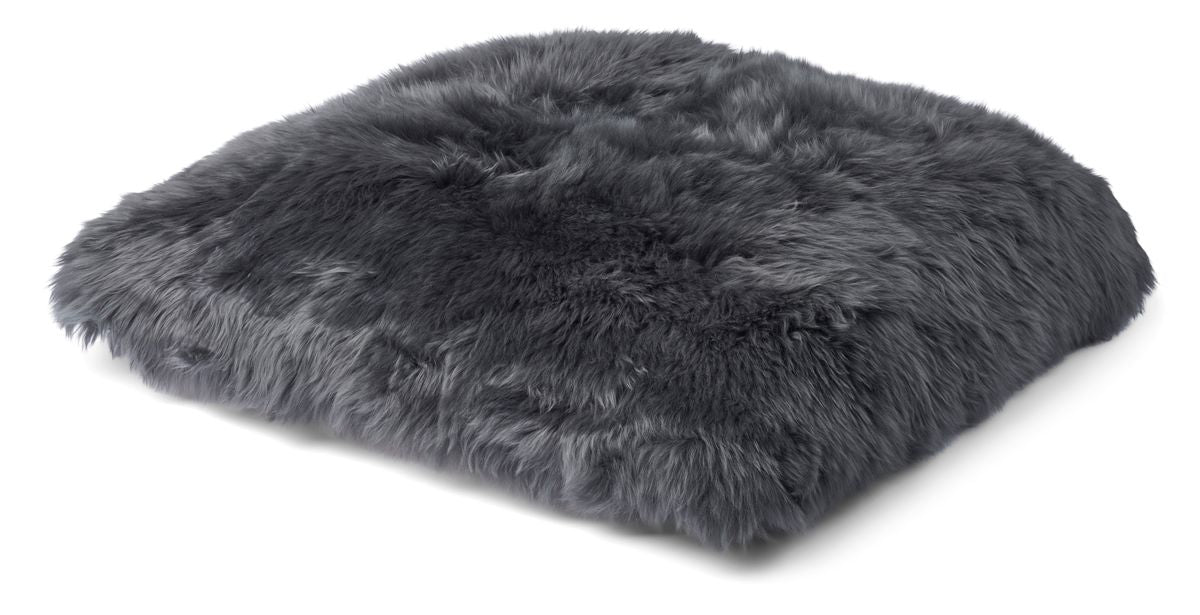 Lammfell Sitzsack | Langhaar | Neuseeland | Einseitig | 90x90 cm Fellkissen | Sheepskinhouse.ch