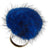 Pompon Ring | Nerz Mitternachtsblau