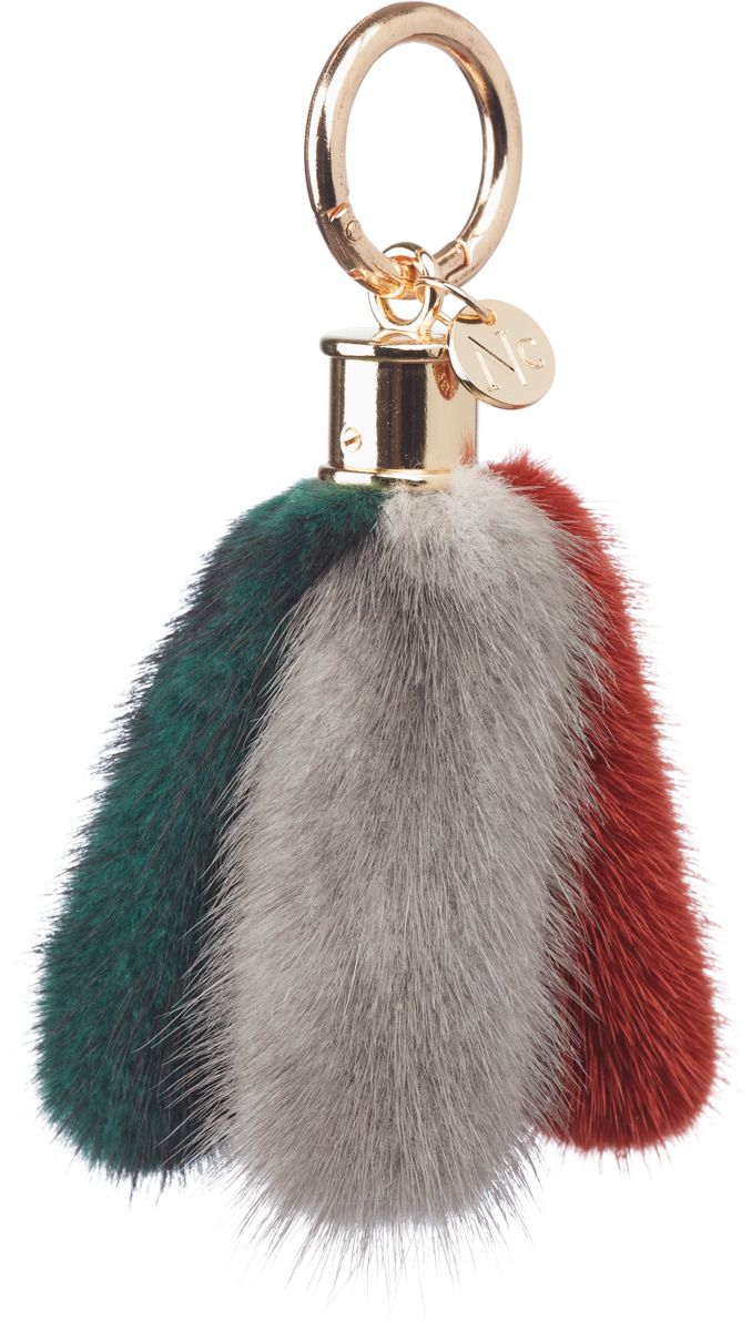 Isabella Schlüsselanhänger | Nerz | Drei Anhänger Modeaccessoire | Sheepskinhouse.ch