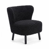 Emil Loungesessel | Premium Lammfell | Kurzhaar Schwarz