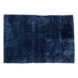 Lammfell Designerteppich | Neuseeland | Mokassin | 200x300 cm Marineblau (Dunkel)