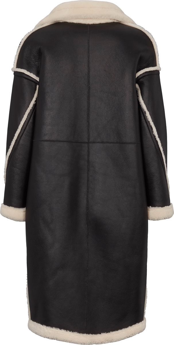 Lammfellmantel Savannah | Damen | Lammwolle Schwarz