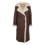 Heide Mantel | Shearling Schoko/Beige