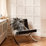 Lammfell | Langhaar Premium | Island | 100-120x60 cm Naturgrau
