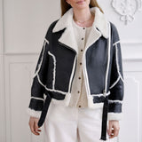 Nicole Jacke | Shearling Schwarz