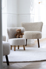 Lammfell Designerteppich | Kurzhaar | Neuseeland | D140 cm Beige