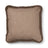 Wollkissen | 100% Wolle | Fellborte | 52x52 cm Beige/Taupe