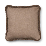 Wollkissen | 100% Wolle | Fellborte | 52x52 cm Beige/Taupe