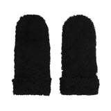 Iris Fäustlinge | Merino Lammfell Schwarz