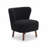 Emil Loungesessel | Premium Lammfell | Kurzhaar Schwarz