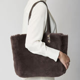 Aya Tasche | Lammwolle Kaffeebohne