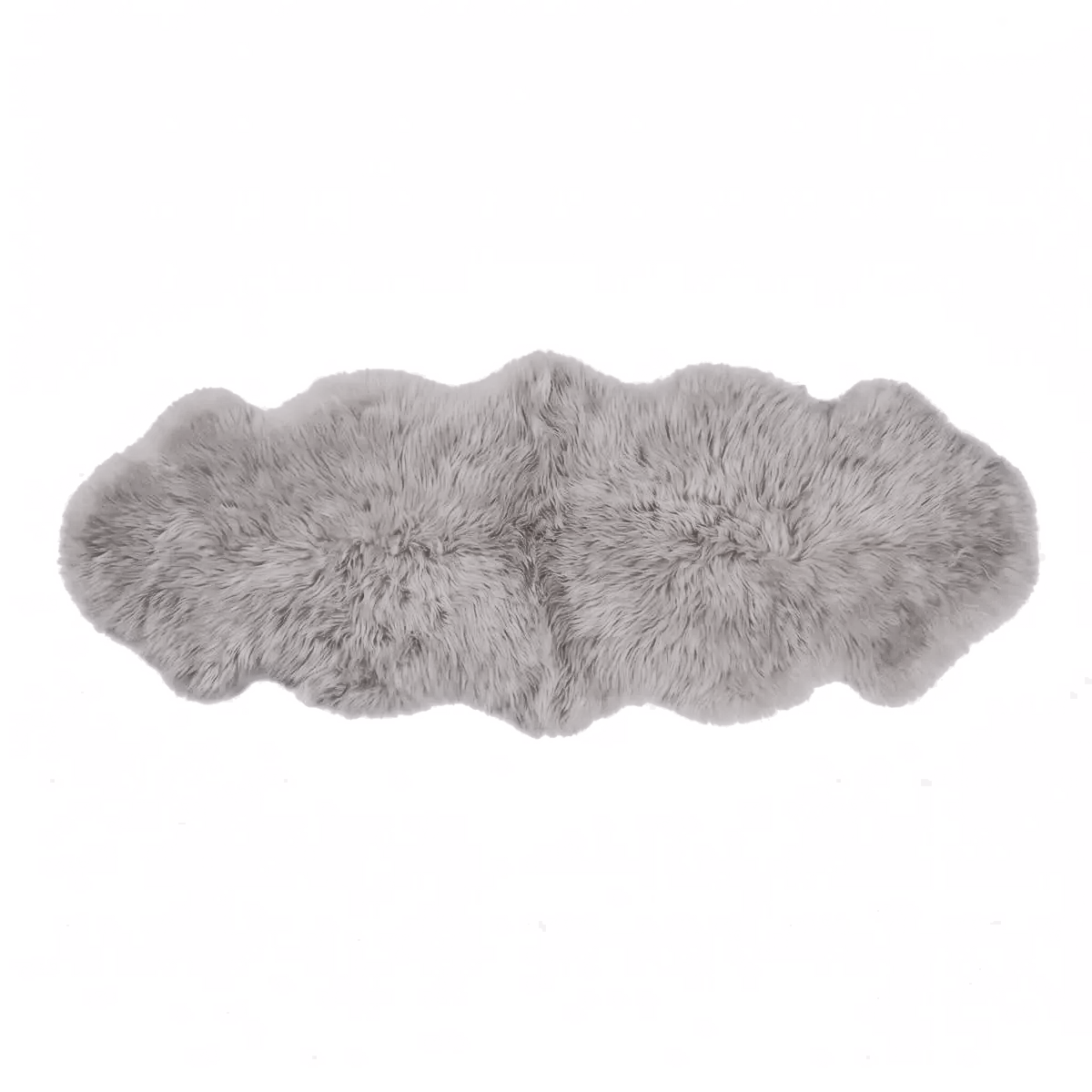 Fellvang Doppel-Lammfell | Langhaar | Neuseeland | 160 x 60 cm Hellgrau