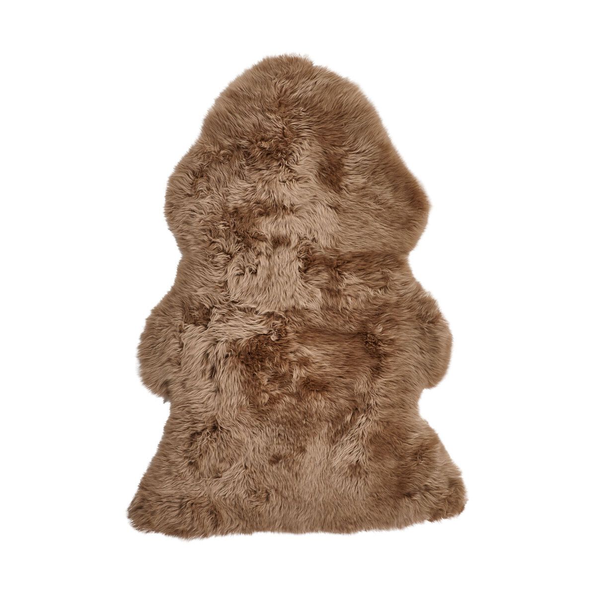 Merino Premium Lammfell | Langhaar | Neuseeland | 80x60 cm Taupe