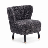 Emil Loungesessel | Premium Lammfell | Kurzhaar Anthrazit