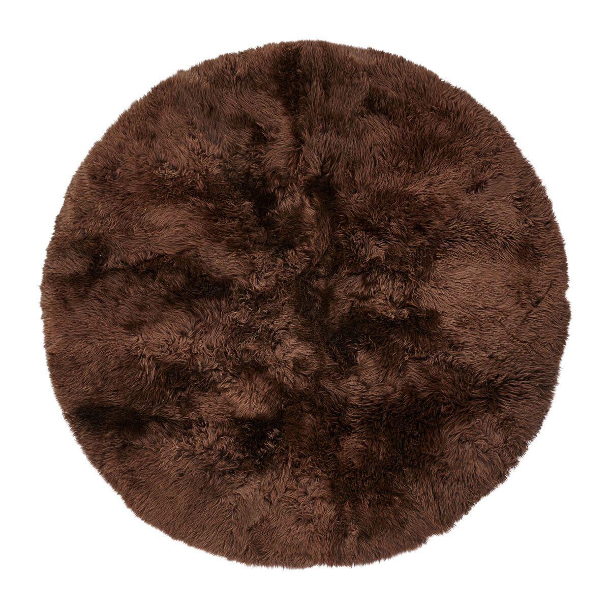 Lammfell Designerteppich | Langhaar | Neuseeland | D140 cm Teppiche | Sheepskinhouse.ch