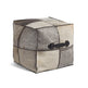 Hocker mit Griff | Brasilien | Hochwertiger Kalbsleder | 45x45x45 cm