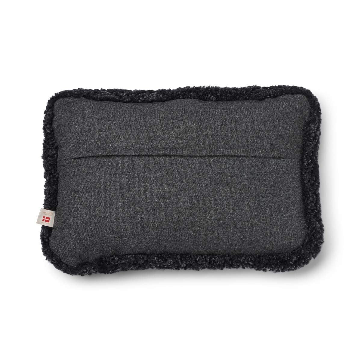 Wollkissen | 100% Wolle | Fellborte | 52x52 cm | 34x52 cm Kohle/Anthrazit