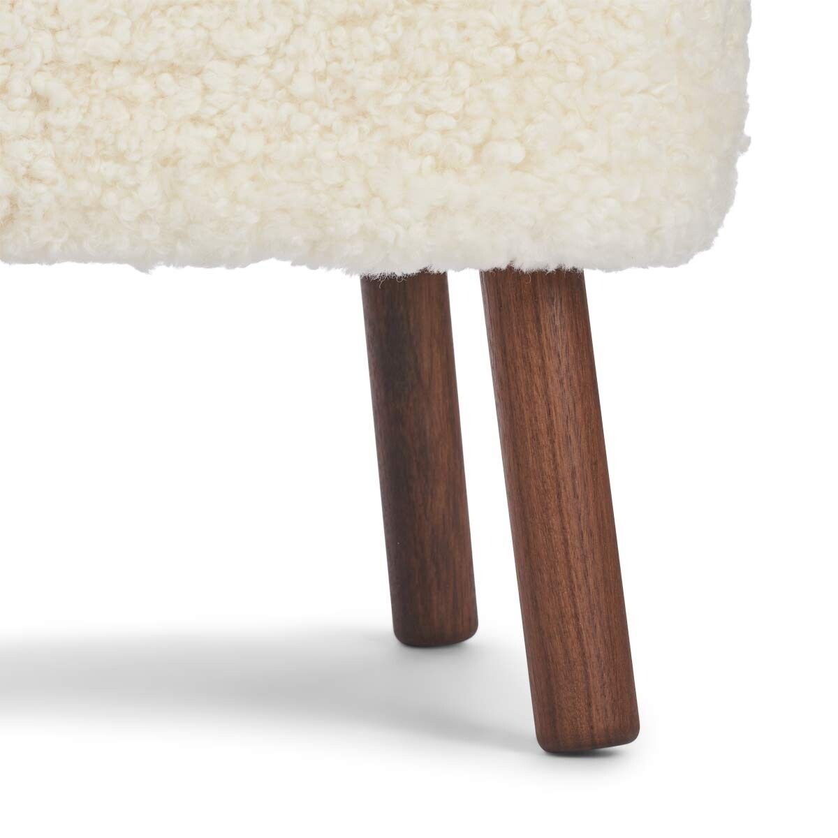 Lammfell Hocker Emil | Premium | Kurzhaar Weiß